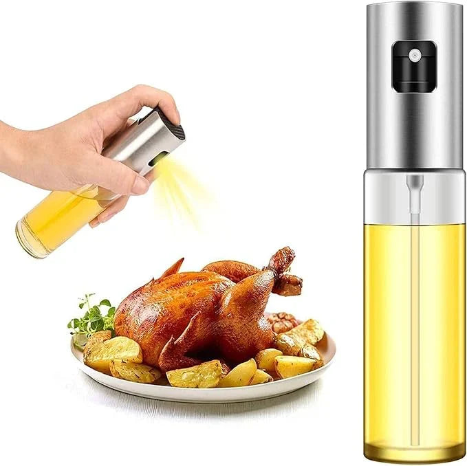 Stainless Steel Oil Spray Bottle | بخاخ زيت من الستانلس ستيل