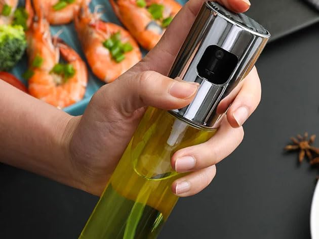 Stainless Steel Oil Spray Bottle | بخاخ زيت من الستانلس ستيل