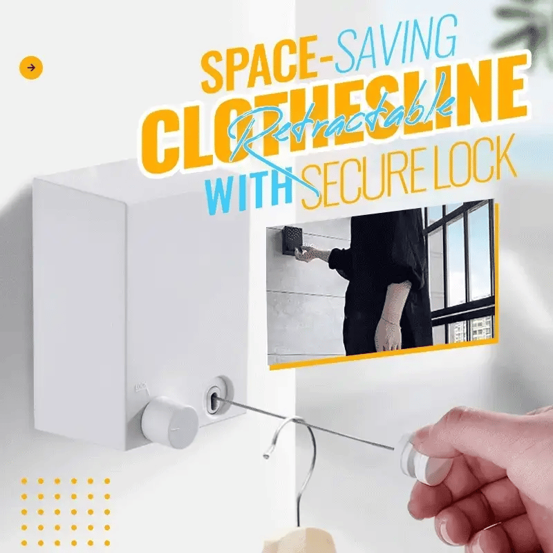 Telescopic Clothesline Clothes Drying Rope | حبل غسيل تلسكوبي قابل للسحب